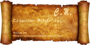 Czipczer Mihály névjegykártya